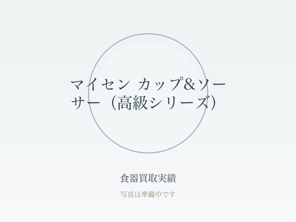 マイセン カップ&ソーサー（高級シリーズ）